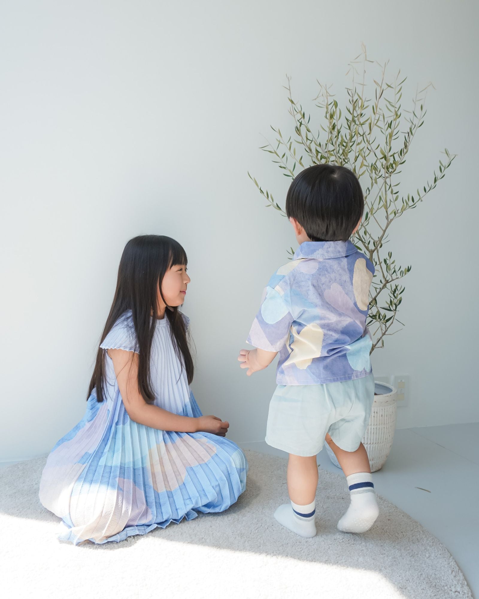 Moonlit Glow Asymmetrical Kids Shirt