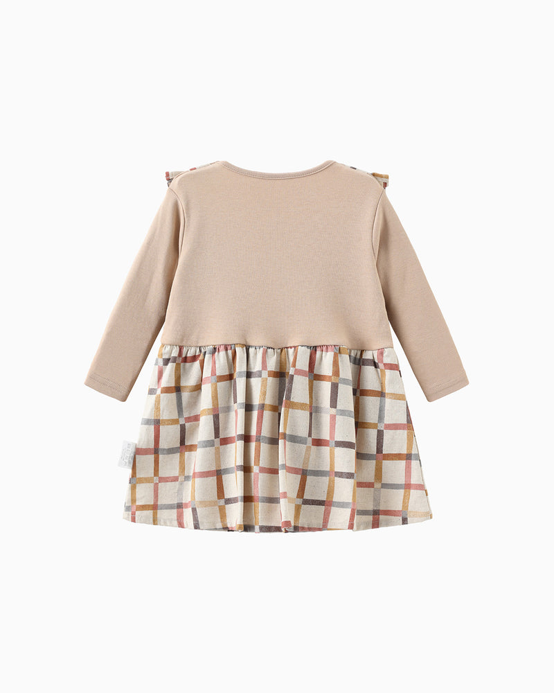 Checkered Pinafore Onesie