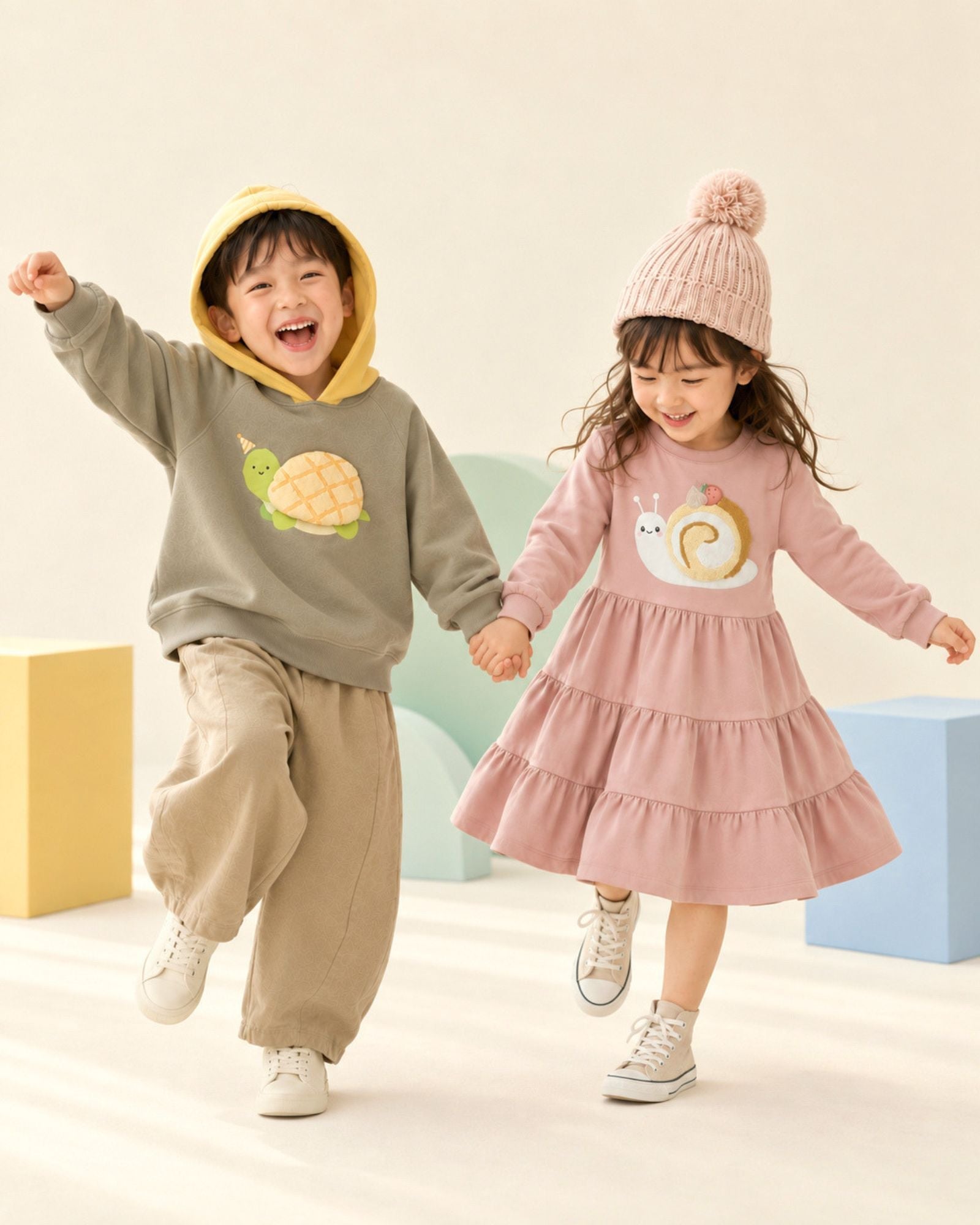 Pre-order: Berry Rollie Snail Lightweight Panelled Girls Dress