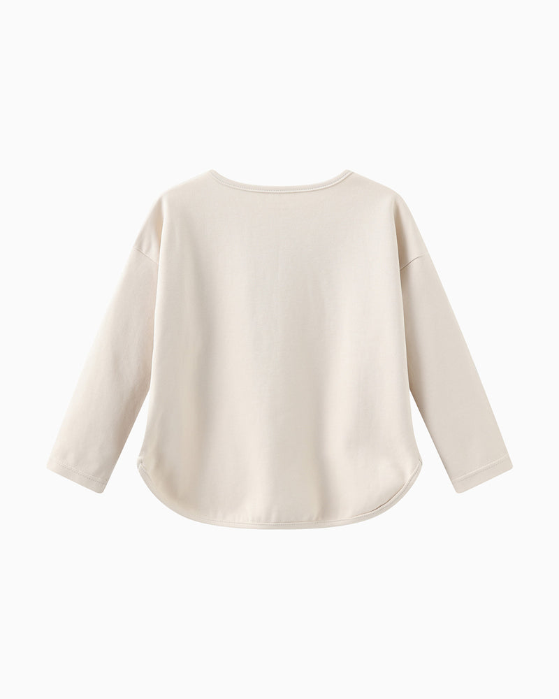White long deals sleeve pullover shirt