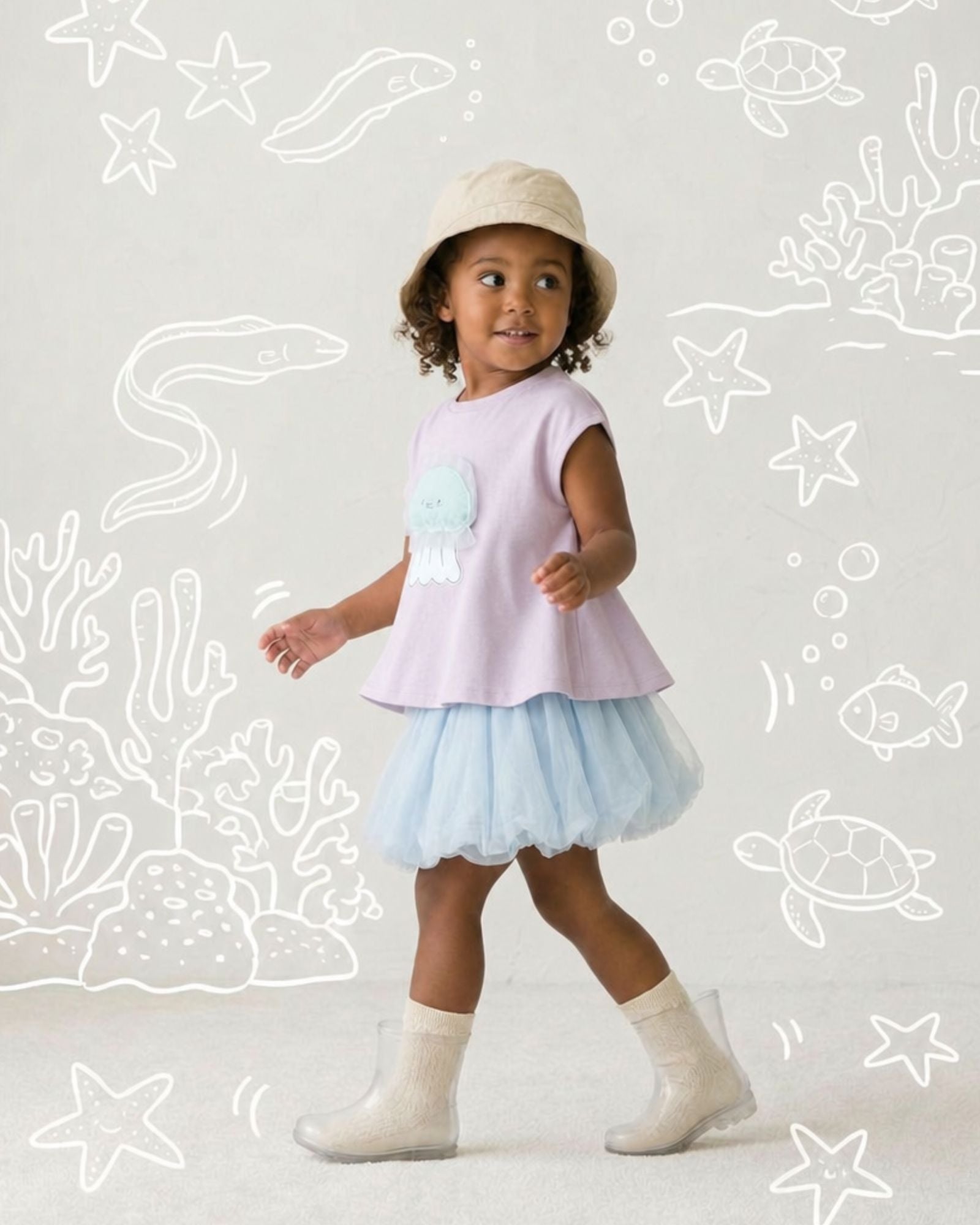 Tulle Bubble Skirt - Ocean