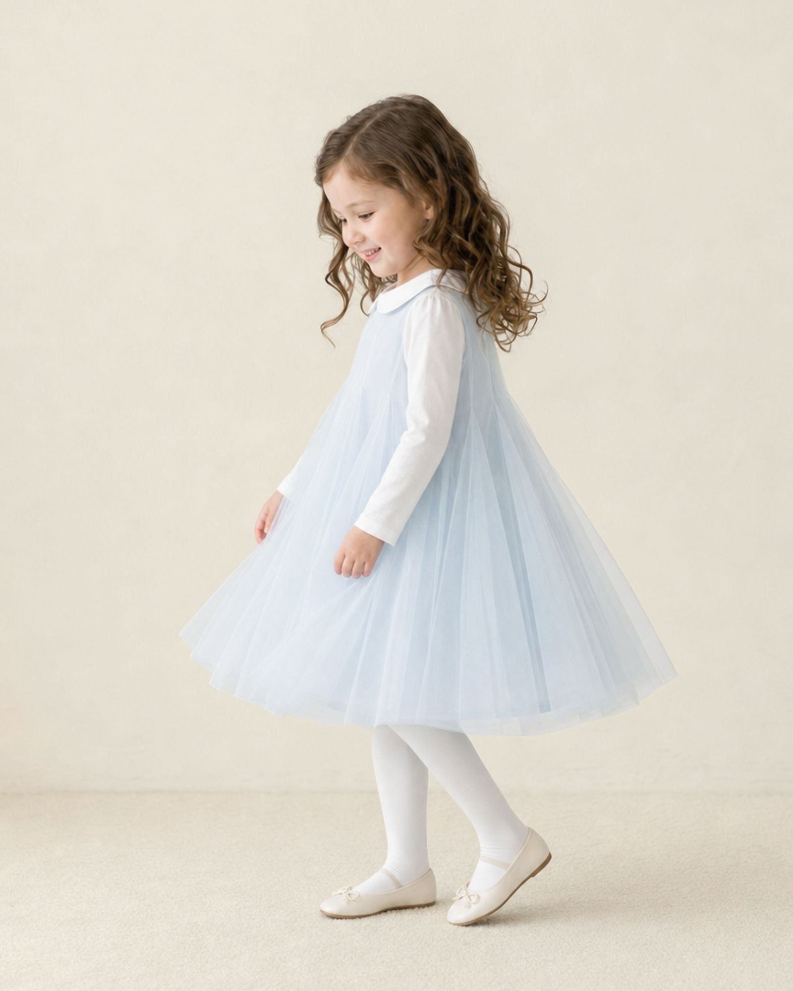 Whimsy 2-in-1 Tulle Girls Dress - Ocean