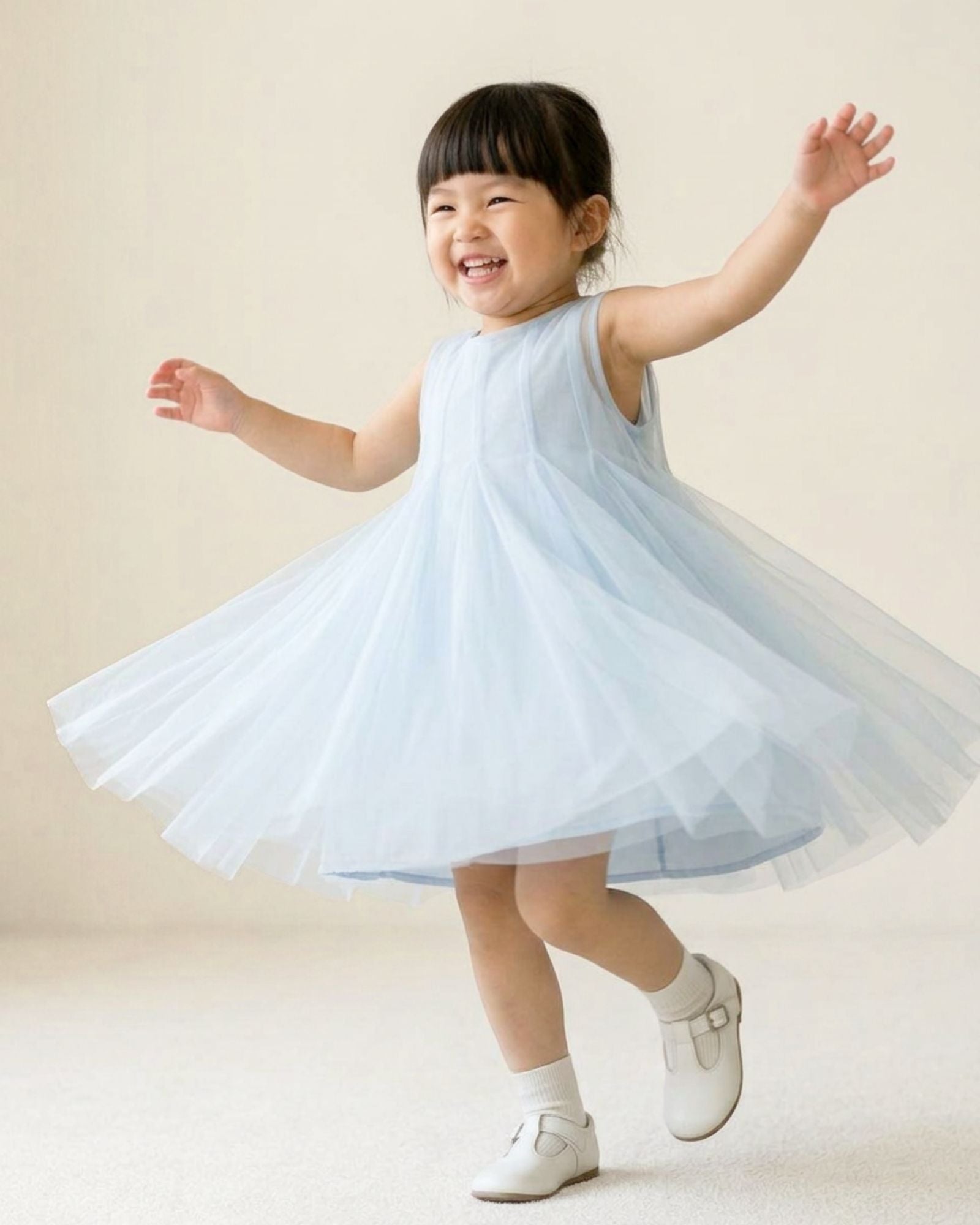 Whimsy 2-in-1 Tulle Girls Dress - Ocean
