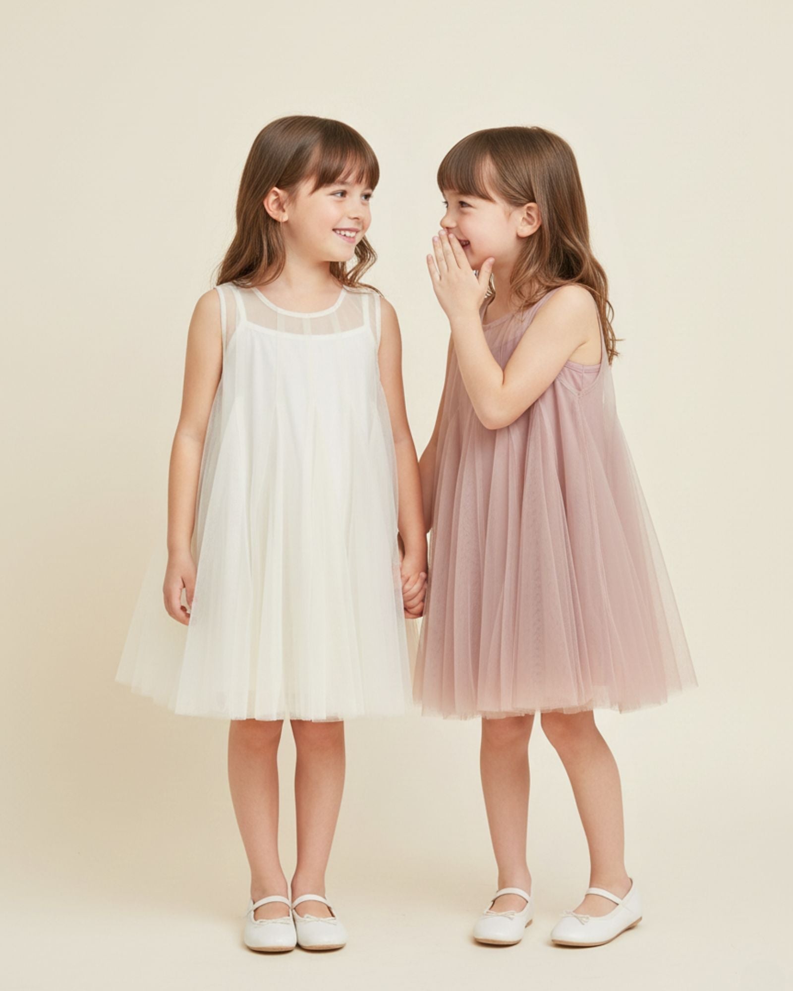 Pre-order: Whimsy 2-in-1 Tulle Girls Dress - Rose