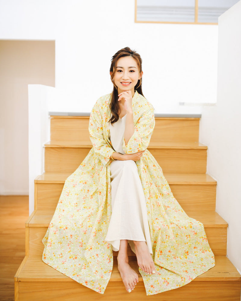 Moms Wrap Dress, Wonderful Garden, Herb Prints