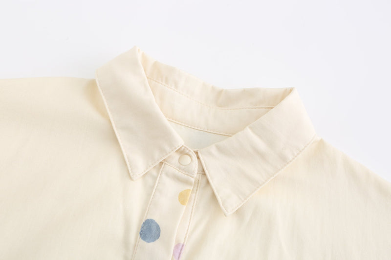 Mom Shirt Dress, Dancing Polka Dots Shirt Dress - Adult, 100% Cotton