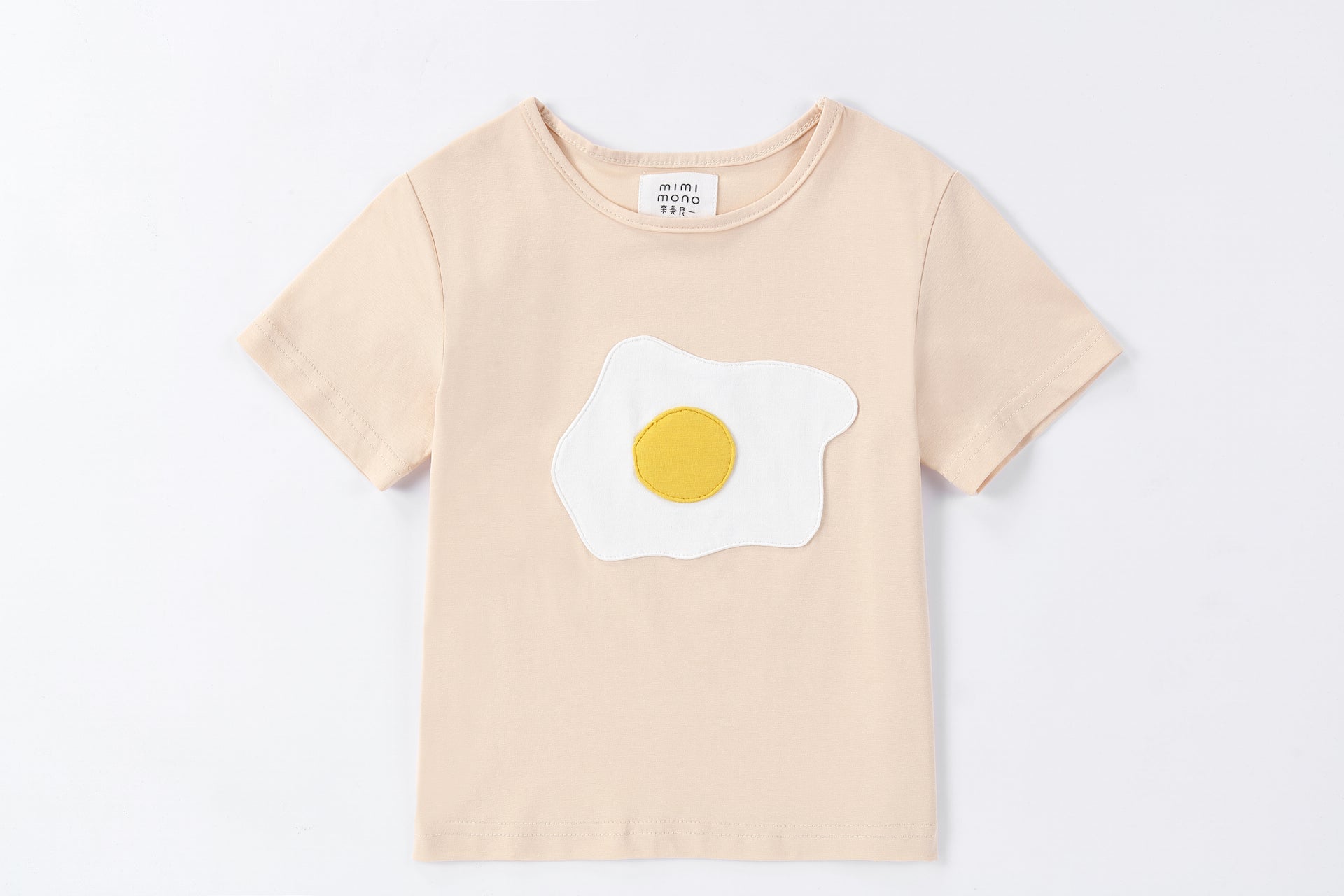 Family matching, with little sunny side up egg tee, orange, cotton,sophisticated 3-D egg