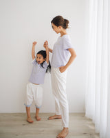 family matching clothes, uh-oh tee, mom and daughter matching, summer embroidery tee, purple