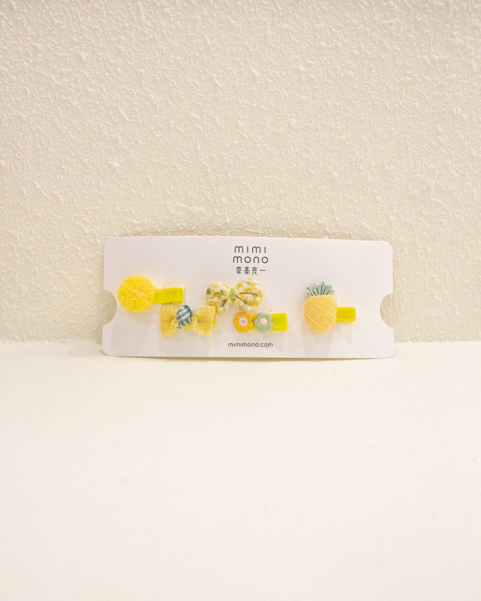 Yellow Pineapple Hair Pins
