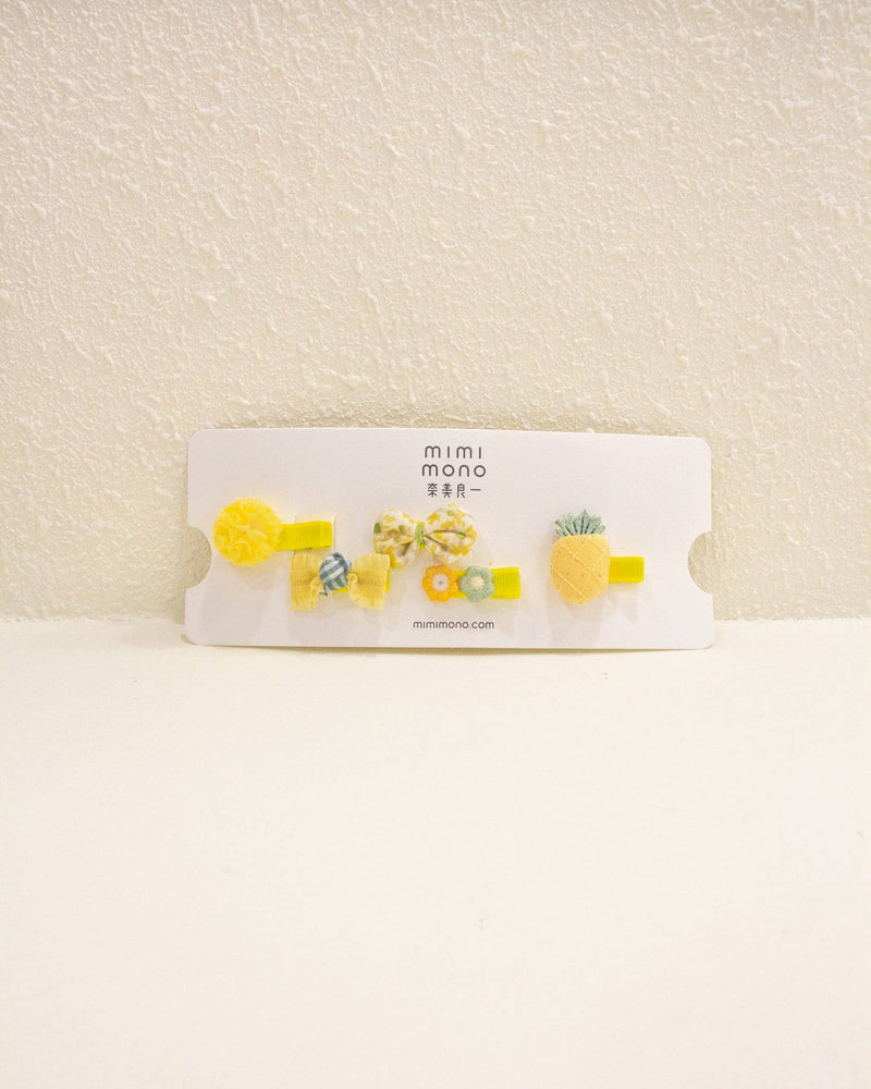 Yellow Pineapple Hair Pins