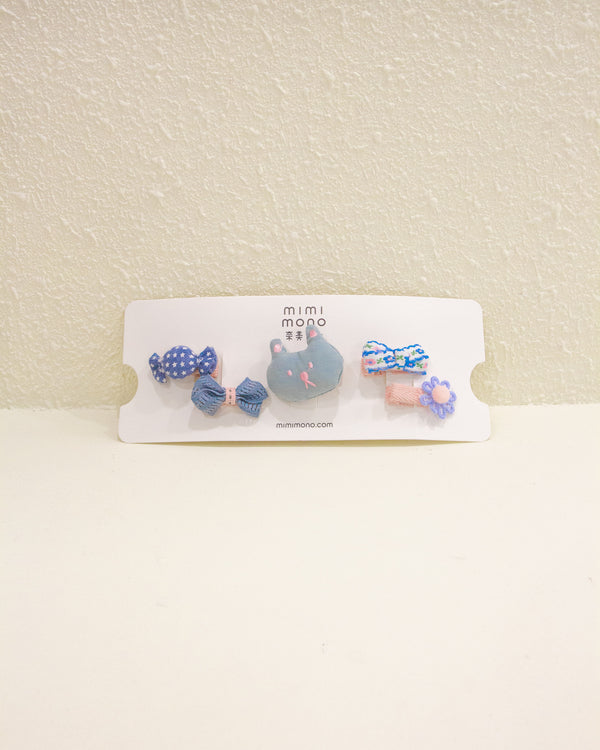 Blue Bunny Hair Pins