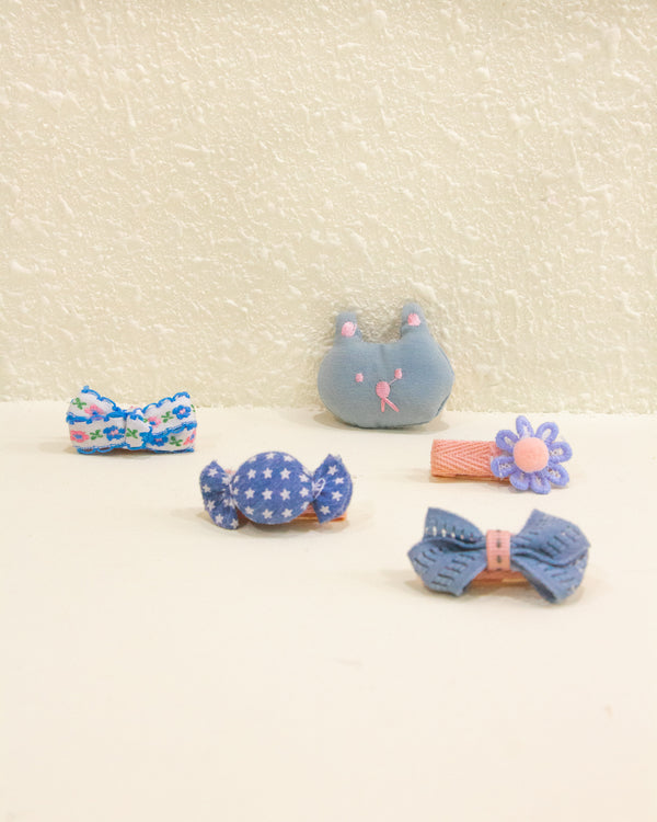 Blue Bunny Hair Pins