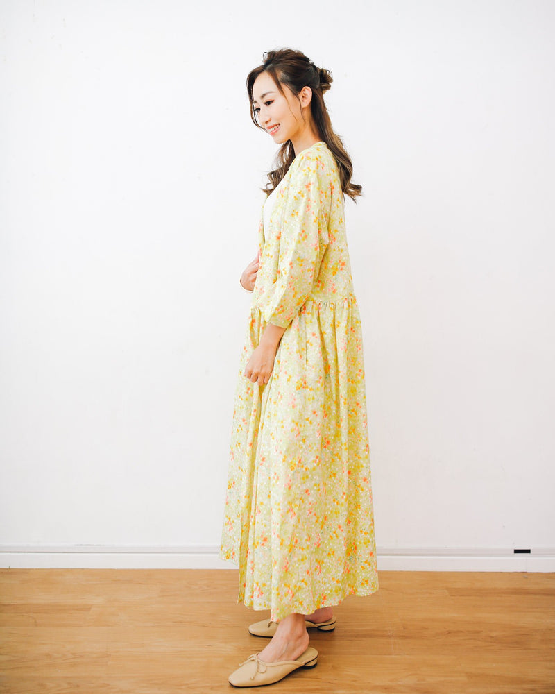 Moms Wrap Dress, Wonderful Garden, Herb Prints