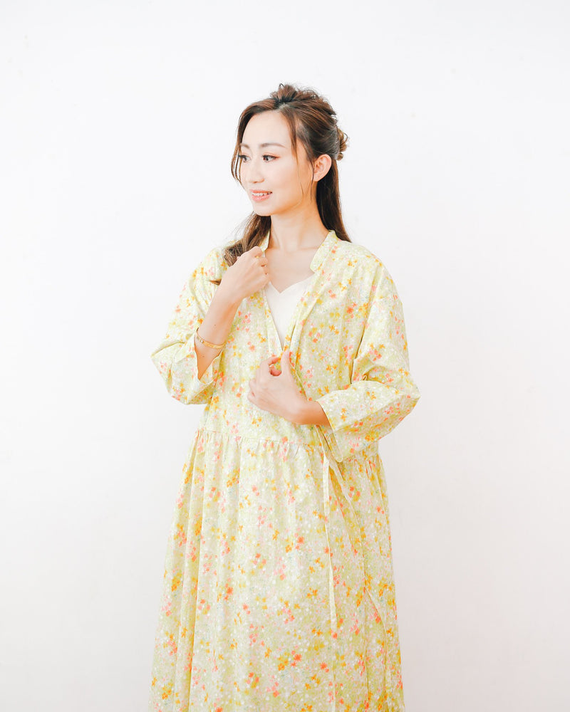 Moms Wrap Dress, Wonderful Garden, Herb Prints