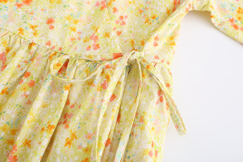 Moms Wrap Dress, Wonderful Garden, Herb Prints
