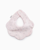 hand-made in Japan, double gauze cotton, pink cloud-shaped baby bib. Perfect for babies and newborn gifting for 0-24 months old.