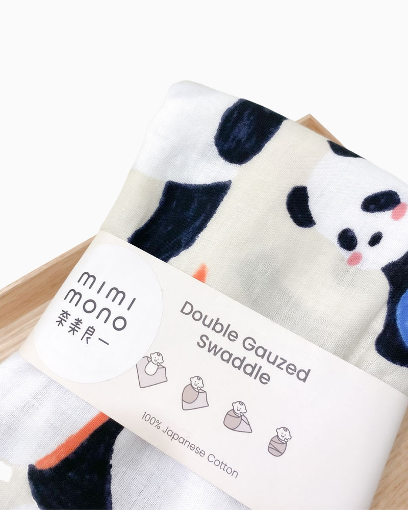 Panda Double Gauzed Swaddle