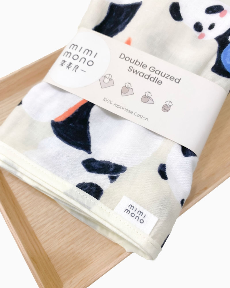 Panda Double Gauzed Swaddle