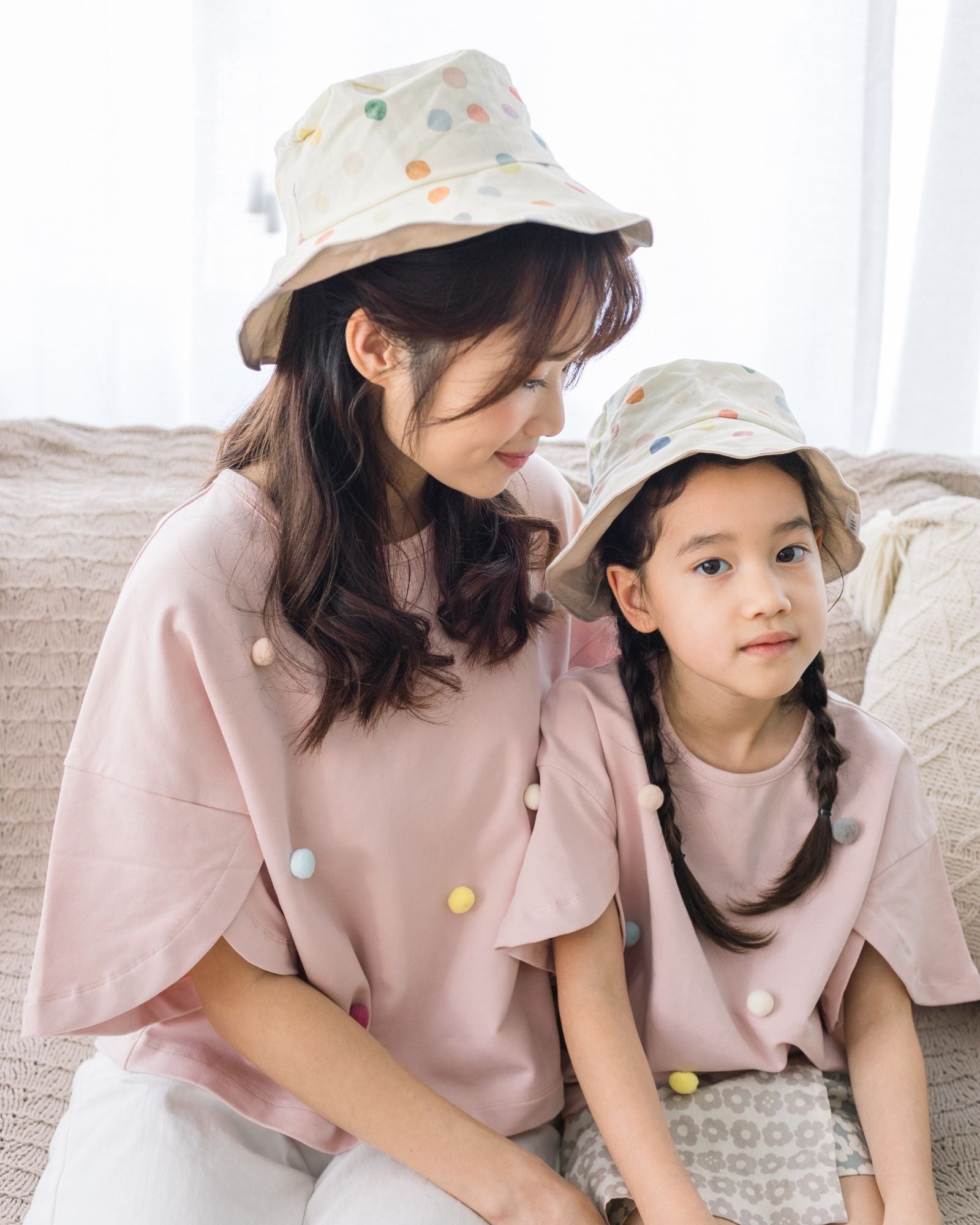 Polka Dots Reversible Bucket Hat