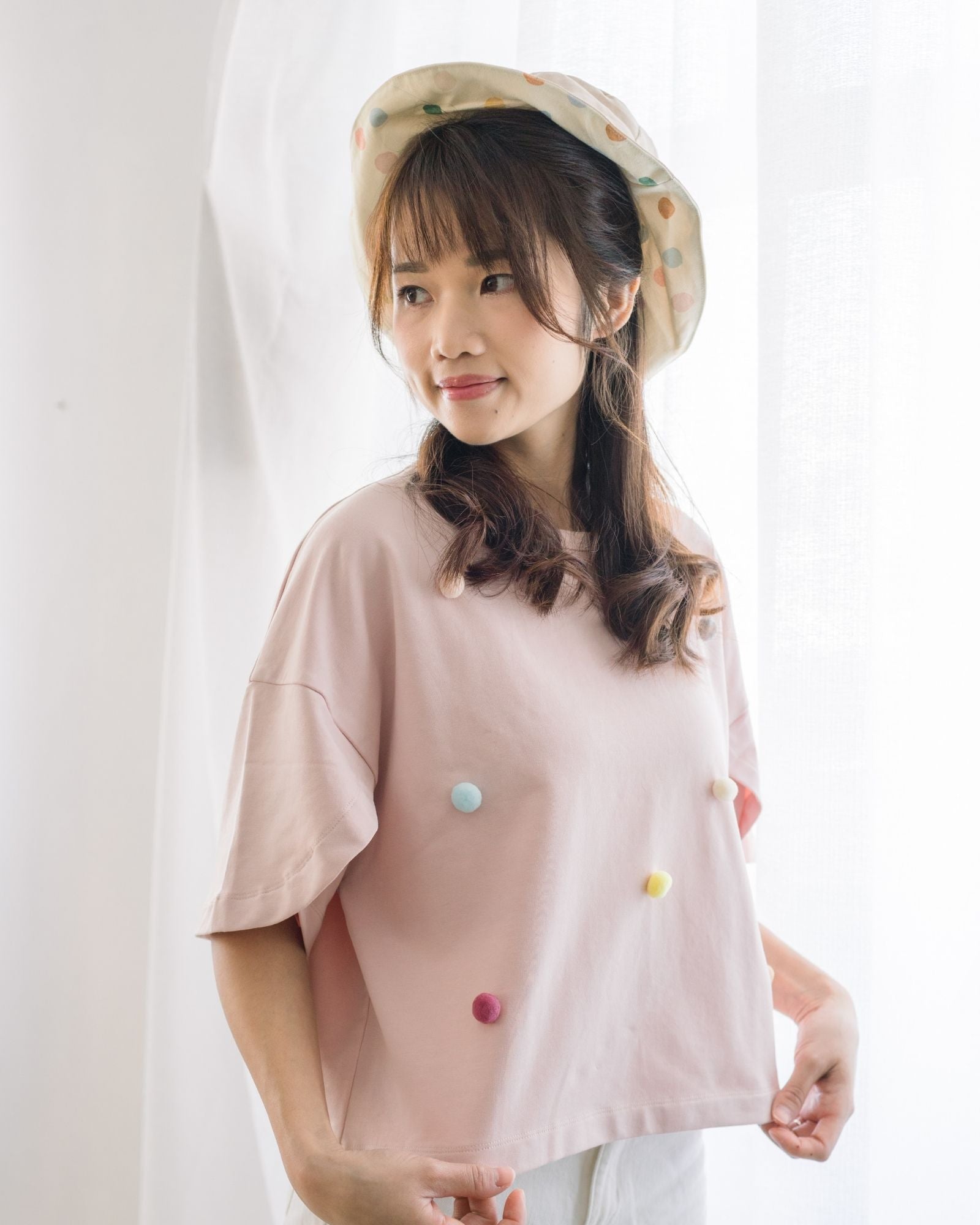 Polka Dots Reversible Bucket Hat