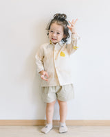 Stitching Pocket Shorts (Beige)