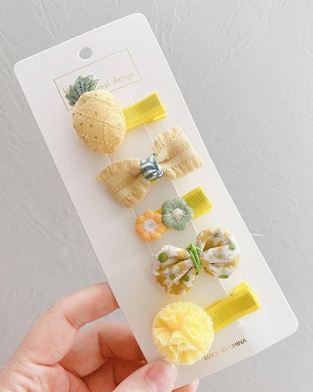 Yellow Pineapple Hair Pins
